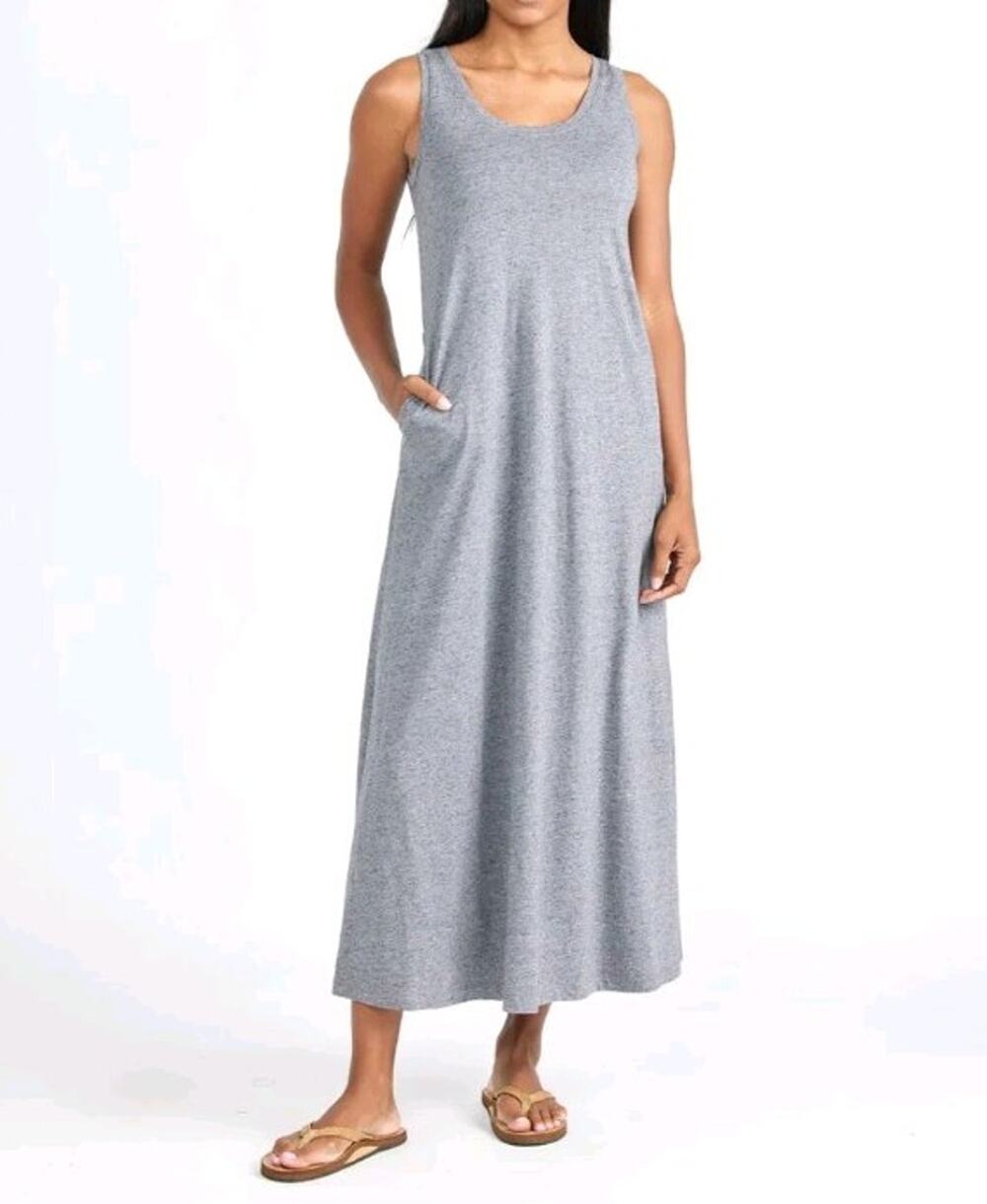 Free Fly Bamboo Heritage Midi Maxi Dress Sleeveless Pockets SZ small upf 50+ NEW
